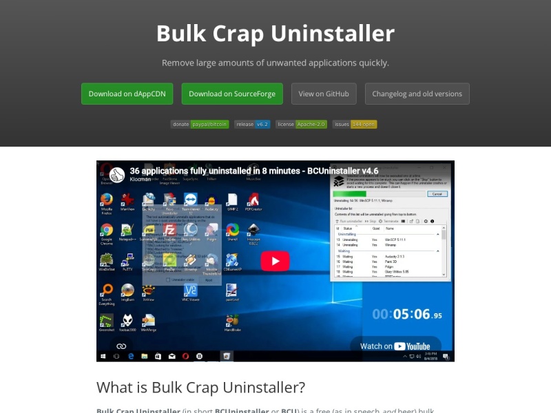 Bulk Crap Uninstaller